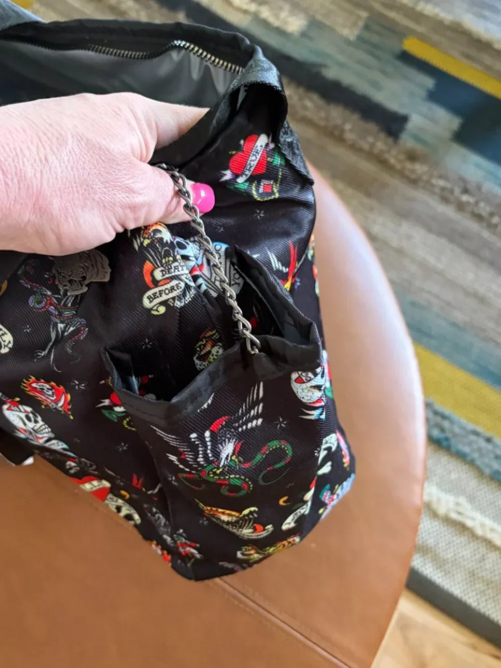 Ed Hardy Thermal Insulated Lunch Tote Bag Y2K lunchbox back to school NWT tattoo